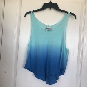 PINK Flowy Blue Ombré Tank Top